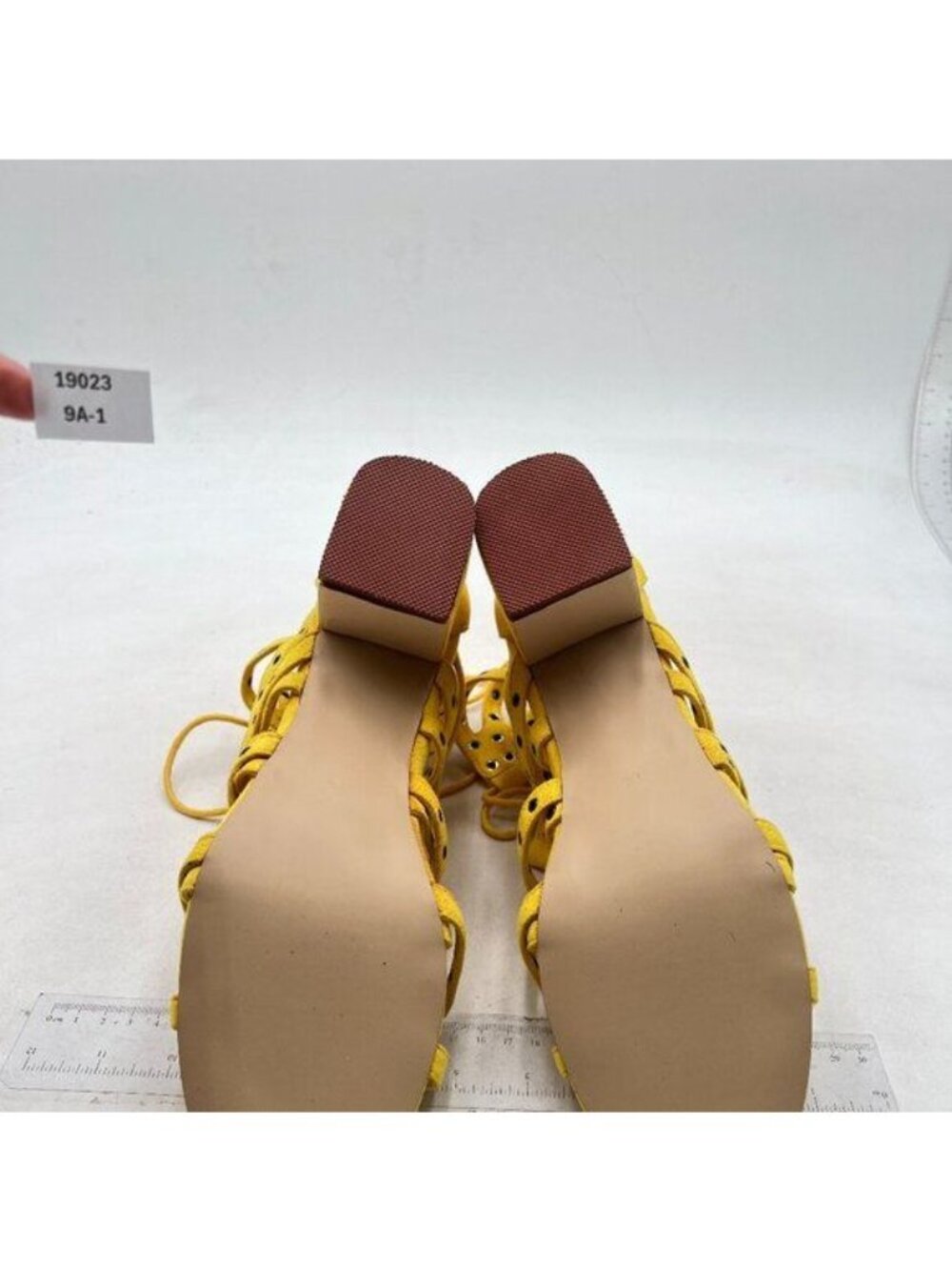 XYD Women Gladiator Caged Block Heel Sandals Open Toe Grommets Straps Cutout - Picture 7 of 8